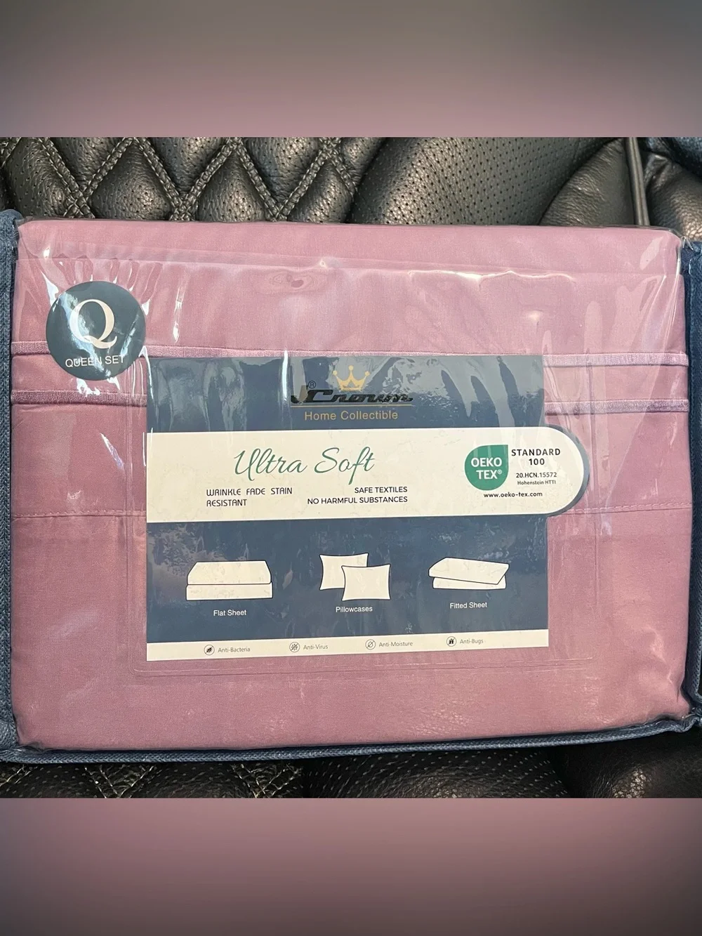 Ultra Soft Queen Sheet Set in Dusty Pink